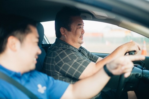 Man driving in REHAB Drivers Program