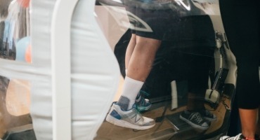 Patient using Alter-G treadmill